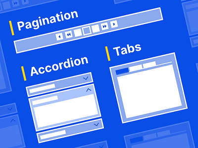 Pagination, Accordion, Tabs Design Variations accorrdion design system pagination tabs ui ui components ui kits