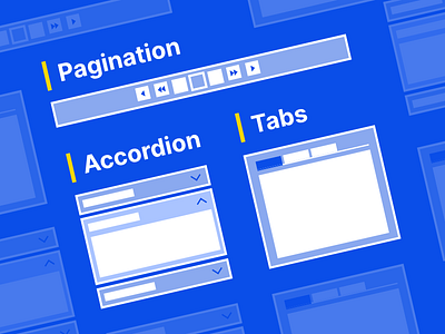 Pagination, Accordion, Tabs Design Variations accorrdion design system pagination tabs ui ui components ui kits