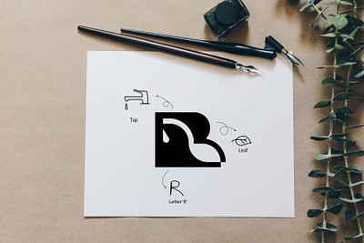 R Nature branding graphic design logo