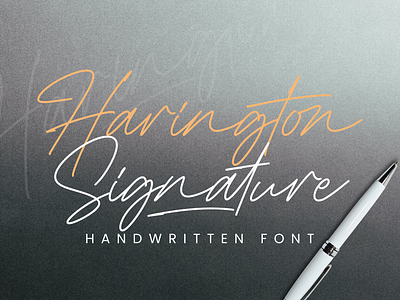 FREE | Albaik - Harington Signature Font advertising graphic design handwritten font script font signature font social media post