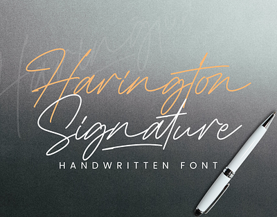 FREE | Albaik - Harington Signature Font advertising graphic design handwritten font script font signature font social media post