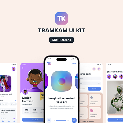 Tramkam mobile app UI KIT app design kit mobile reactnative template tramkam ui