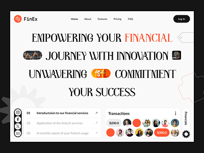 Financial Management Website | Transactions | SAAS branding finance finance landingpage financial website fintech future inancial investment landing page logo money saas saas finance ui ux website website finance