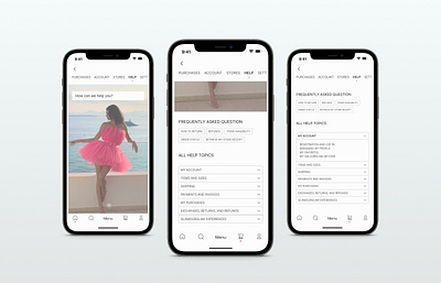 GlamourGlam's Help Screens clean design app mobile app ui uiux ux