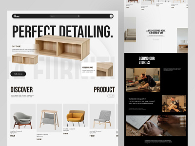 Furniture e-commerce Landing Page ecommerce ecommerce store furniture furniture design furniture ecommerc furniture website landing page landing page design online shop web web design website