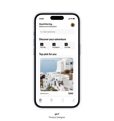 Home Page design- Travel app app design figma homepage product design travel ui uiux