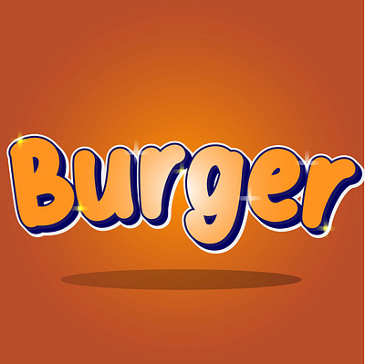 Burger Text Effect..... 3d animation branding burger card design graphic design graphic designer illustration leaflet logo luxury print text effect ui unique vector