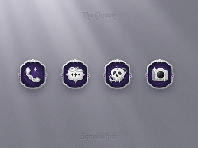 The Queen & Snow White I camera icons logo message theme ui