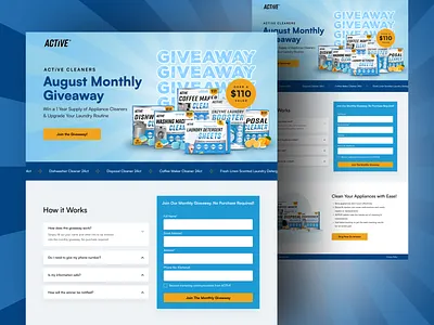 Giveaway Landing Page branding design dribbble shot give away give away landing page graphic design landing page design landingpage lead generation ui ux