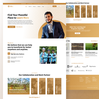 Non-Profit Islamic Organization Website company profile graphic design illustration landing page landing page design non profit organization non profit organization website organization website organization website design product design uiux design website design website development