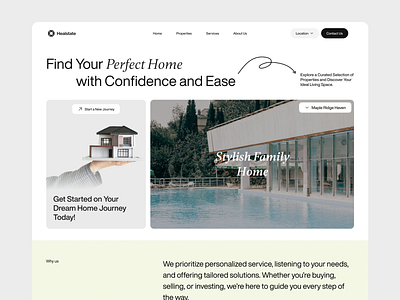 Real Estate Landing Page clean clean design landingpage minimal product design real state ui uidesign uiux ux webdesign webui