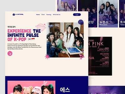 K-Spiral - Kpop Music Concert Landing Page branding design graphic design typography ui ui ideas ui inspiration ui website uiux uiux design ux website website ui ideas