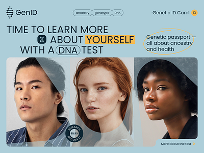 DNA Research Landing Page biochemistry biotech biotechnology clinical research diagnosis dna doctor genes genetics health medical website medical website templates medicine ui ux webdesign