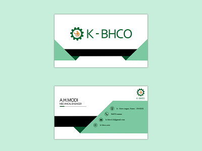 K-BHCO VISITING CARD 2 adobe photoshop brand brand design design graphic design logo logo design photoshop visiting card visiting card design