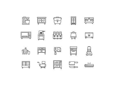 Professional Kitchen Icons icon design icon set icons pack kitchen kitchen icon professional kitchen vector vector icon