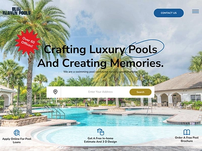 Pool Builders Website Design