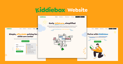 Website design for child care app childcare design ui ux