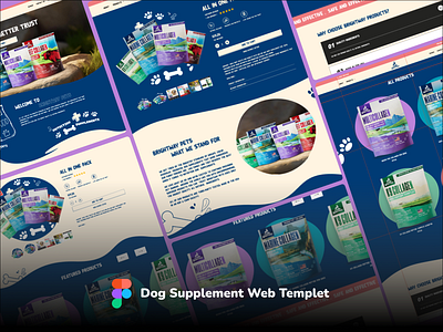 Dog Supplement Web Templet design landing page ui uiux user experience designer user interface ux