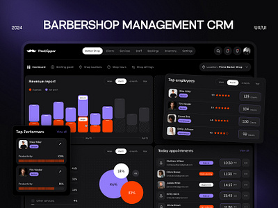 ✂️ Barbershop Management CRM | Analytics SaaS Dashboard Web App analytics dashboard analytics saas barbershop barbershop crm crm crm design dashboard dashboard design dashboard ui design management saas saas design sales analytics ui uiux user experience ux web app web app design