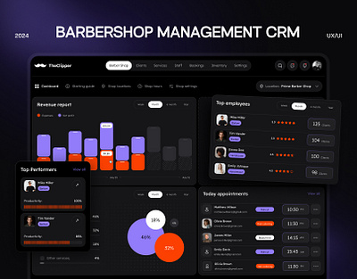 ✂️ Barbershop Management CRM | Analytics SaaS Dashboard Web App analytics dashboard analytics saas barbershop barbershop crm crm crm design dashboard dashboard design dashboard ui design management saas saas design sales analytics ui uiux user experience ux web app web app design