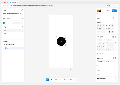 Figma Auto Rename Exploration ai figma prototype saas ui ux