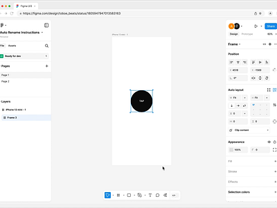 Figma Auto Rename Exploration ai figma prototype saas ui ux