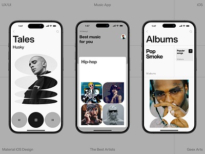 Music App android app clean figma ios material ui mobile app music music app ui uiux