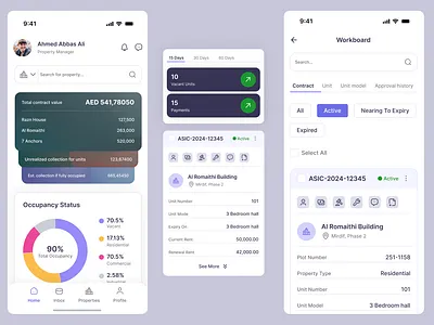 Real Estate Broker Application - Mobile App branding brocker card chart clean creative design designer graph landingpage minimal mobile mobile app profile realestateapp ui ui design