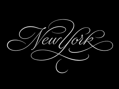 New York script style calligraphy design hand lettering lettering logo logotype type typography