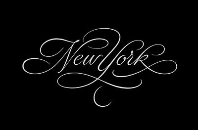 New York script style calligraphy design hand lettering lettering logo logotype type typography