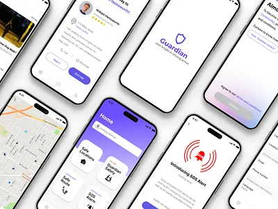 Guardian - Mobile app designed to help students feel safe ux
