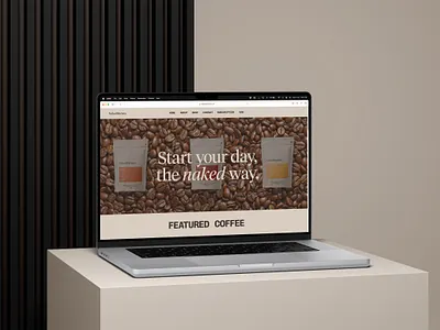NakedBarista Landing Page brand design brand identity branding design graphic design identity logo visual identity web design website