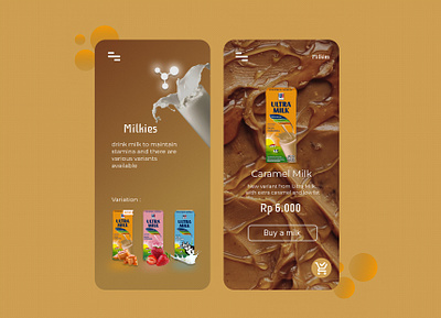 Milkies appmobile brown milk milky ui uiuxdesign uiuxdesigner ultramilk webdesigner webdeveloper webdevelopment website