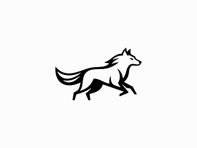 Sleek Wolf Logo animal branding design dog emblem icon identity illustration logo mark nature premium running sports symbol vector wildlife wolf