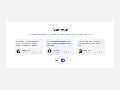 Tailwind Testimonial Slider with heading client feedback client testimonials customer reviews minimal design testimonial section ui design user feedback user interface ux design