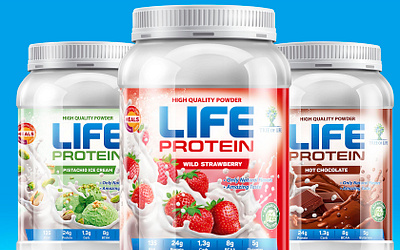 Life protein packaging design brand design branding graphic design label design packaging packaging design visual identity