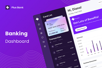 Plus Bank branding graphic design logo ui