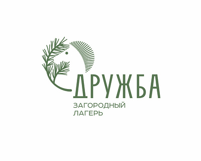 Druzhba branding camp children graphic design horse logotype pine