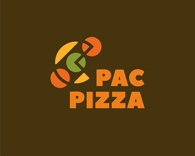 PAC PIZZA branding food game graphic design logo logotype pacman pizza