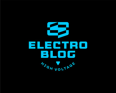 Electro blog blog branding electric graphic design light logo