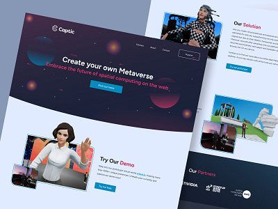 Metaverse Website Design branding graphic design landing page metaverse ui virtual reality virtual worlds website design