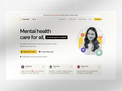 Big Health - Redesign Concept app design figma minimal product design ui web design