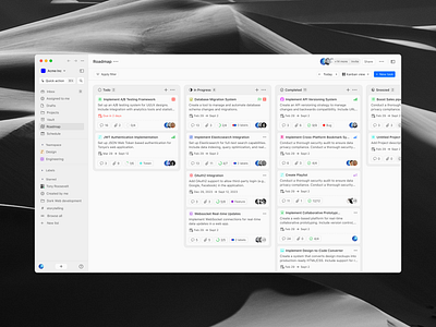 Dork - Task Management Application Concept (MacOS) app design dashboard interac interaction design product design productivity sanya task management ui ux