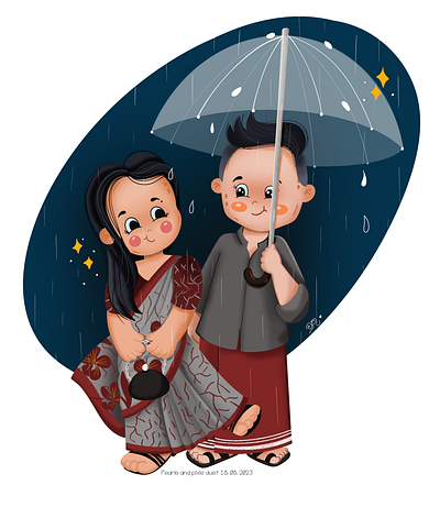 Under the umbrella art art lovers artist childrens books digital illustrations illustrations kids illustrator love picture book picture book artist procreate