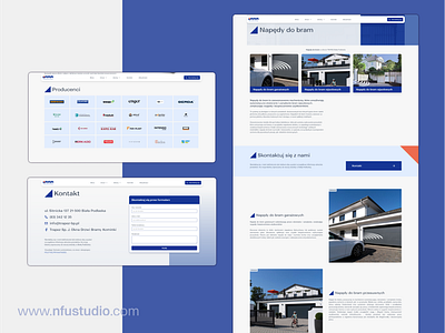 Trapez - website sections blue companies company contact contact form design door entrance gate home house light theme recommended web web design webdesign window