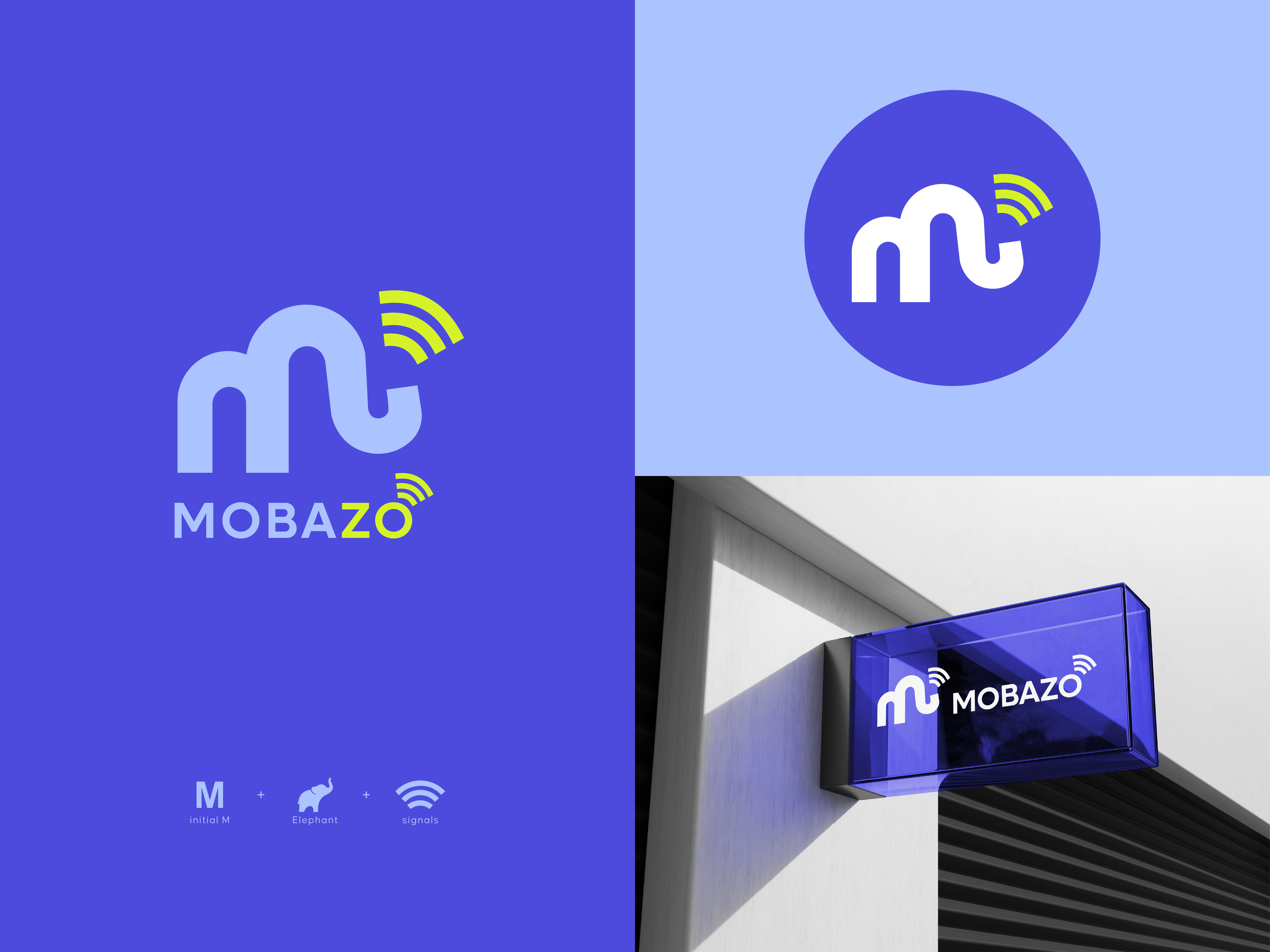 Mobazo logo - modern logo for electronic store brand brand identity branding design graphic design illustration logo logo design minimal logo modern logo visual identity