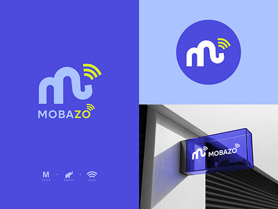 Mobazo logo - modern logo for electronic store brand brand identity branding design graphic design illustration logo logo design minimal logo modern logo visual identity