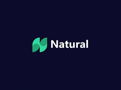 Natural N letter logo design branding design logo n letter n logo print typography