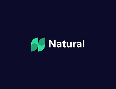 Natural N letter logo design branding design logo n letter n logo print typography