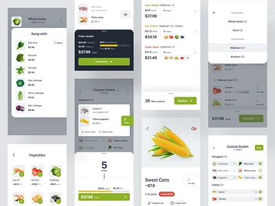 Food app clean delivery delivery service design ecommerce ecommerce app food groceries grocery grocery store interface minimal mobile modern online shopping order food simple ui ux